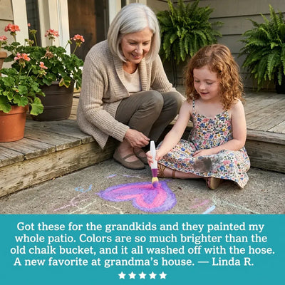Sidewalk Chalk Paint Brushes (6 colors set)