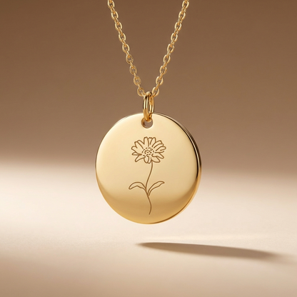 Sofia's Birth Flower Pendant | 18K Gold