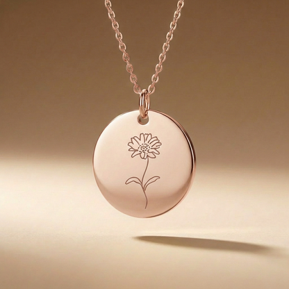 Sofia's Birth Flower Pendant | 18K Gold