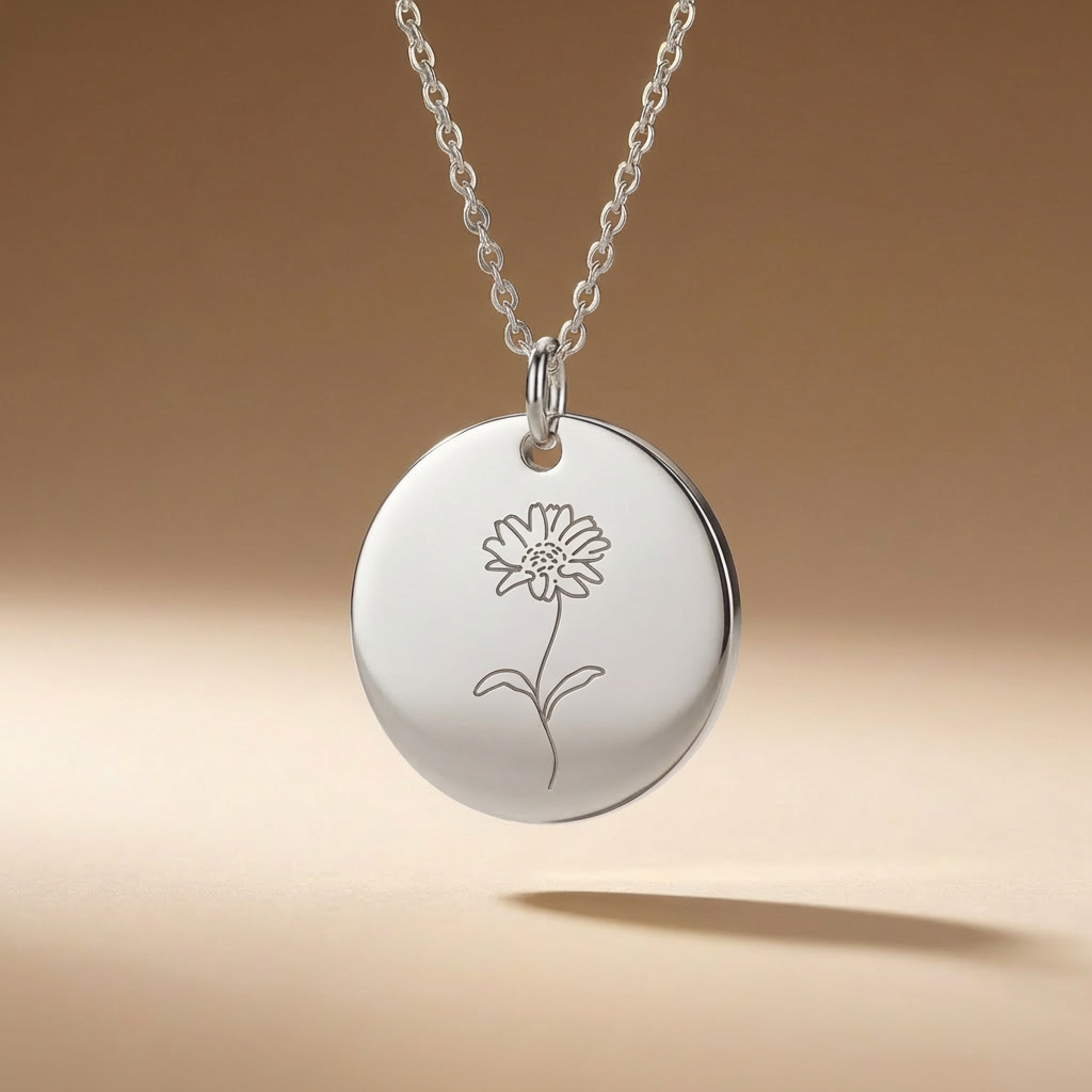 Sofia's Birth Flower Pendant | 18K Gold