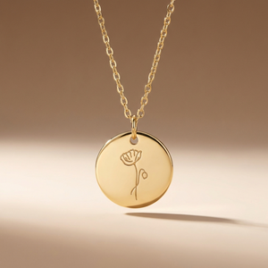 August birth flower necklace