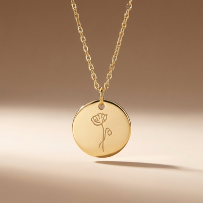 Sofia's Birth Flower Pendant | 18K Gold