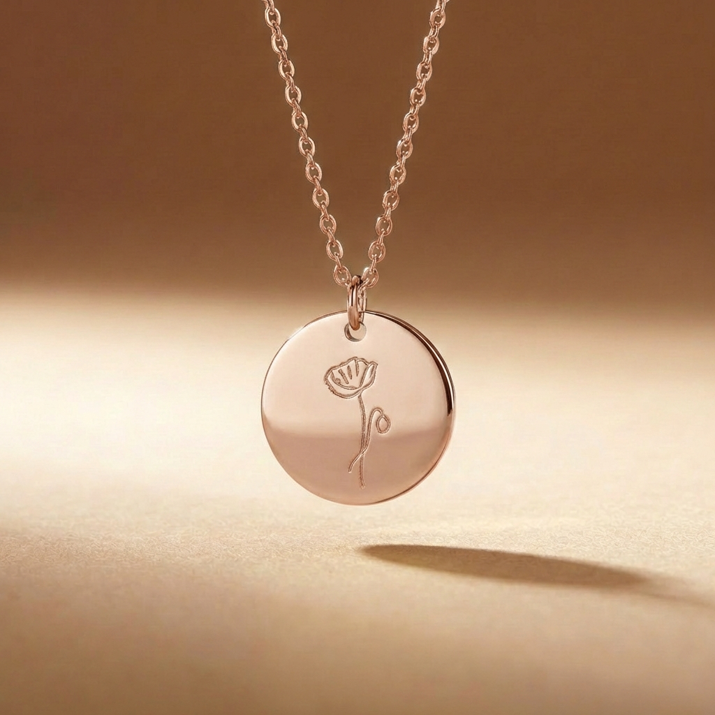 Sofia's Birth Flower Pendant | 18K Gold