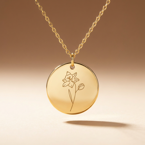 December birth flower necklace