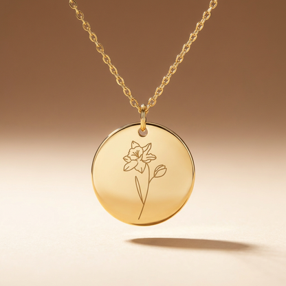 Sofia's Birth Flower Pendant | 18K Gold