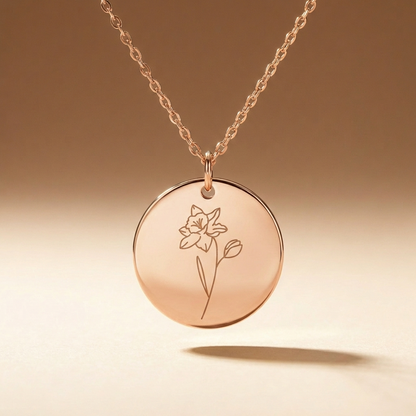 Sofia's Birth Flower Pendant | 18K Gold