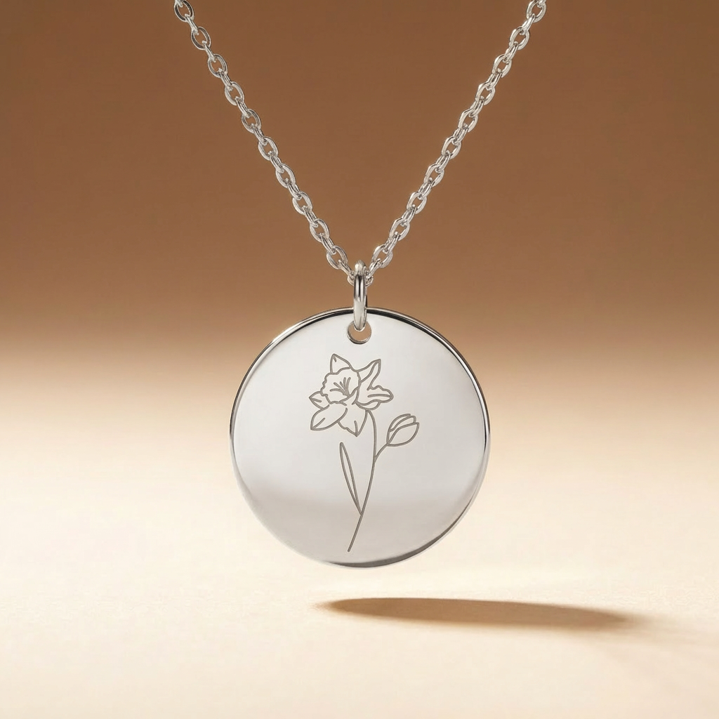 Sofia's Birth Flower Pendant | 18K Gold