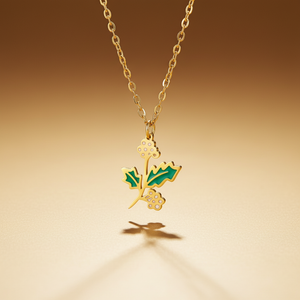 December birth flower necklace