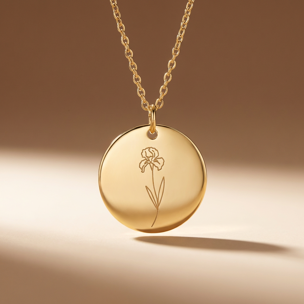 Sofia's Birth Flower Pendant | 18K Gold