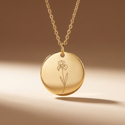 Sofia's Birth Flower Pendant | 18K Gold
