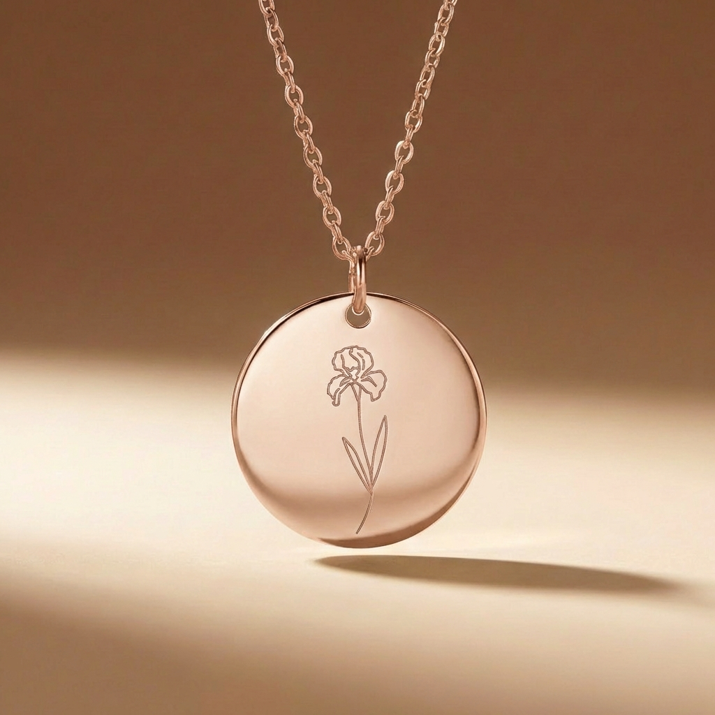 Sofia's Birth Flower Pendant | 18K Gold