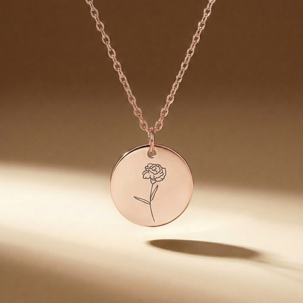 Sofia's Birth Flower Pendant | 18K Gold