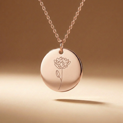 Sofia's Birth Flower Pendant | 18K Gold