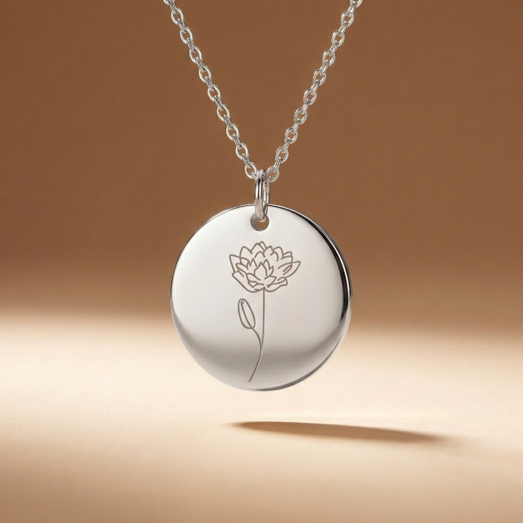 Sofia's Birth Flower Pendant | 18K Gold