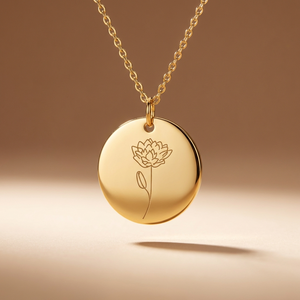 July birth flower necklace
