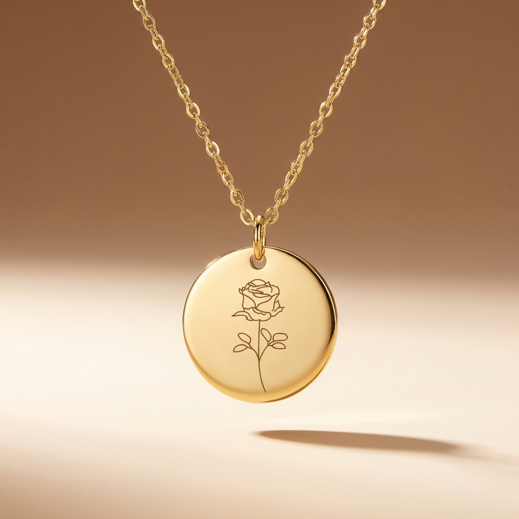 Sofia's Birth Flower Pendant | 18K Gold