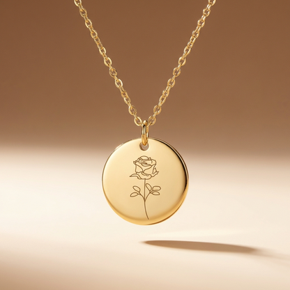Sofia's Birth Flower Pendant | 18K Gold