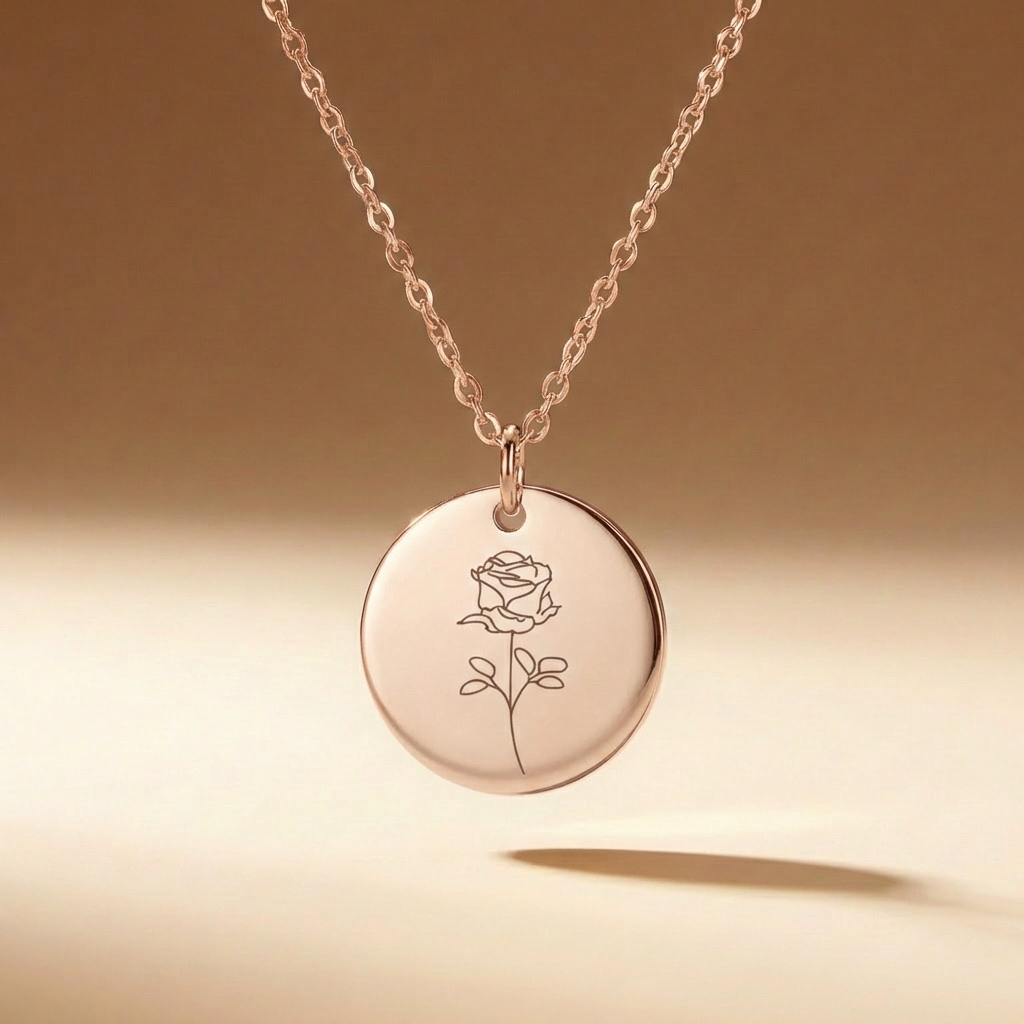Sofia's Birth Flower Pendant | 18K Gold