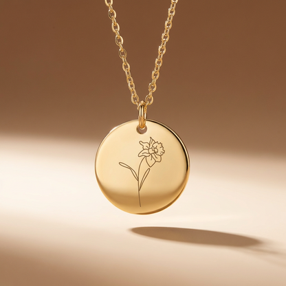 Sofia's Birth Flower Pendant | 18K Gold