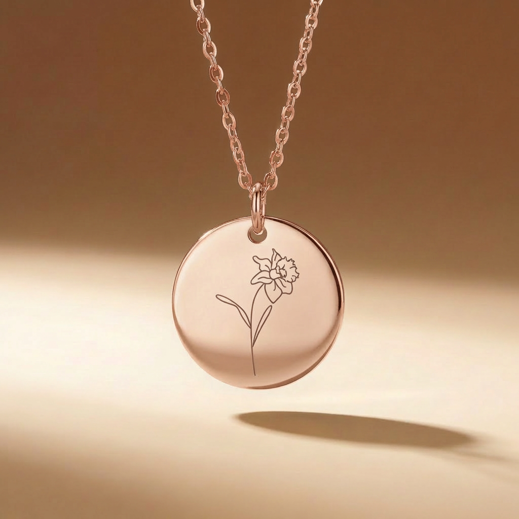 Sofia's Birth Flower Pendant | 18K Gold