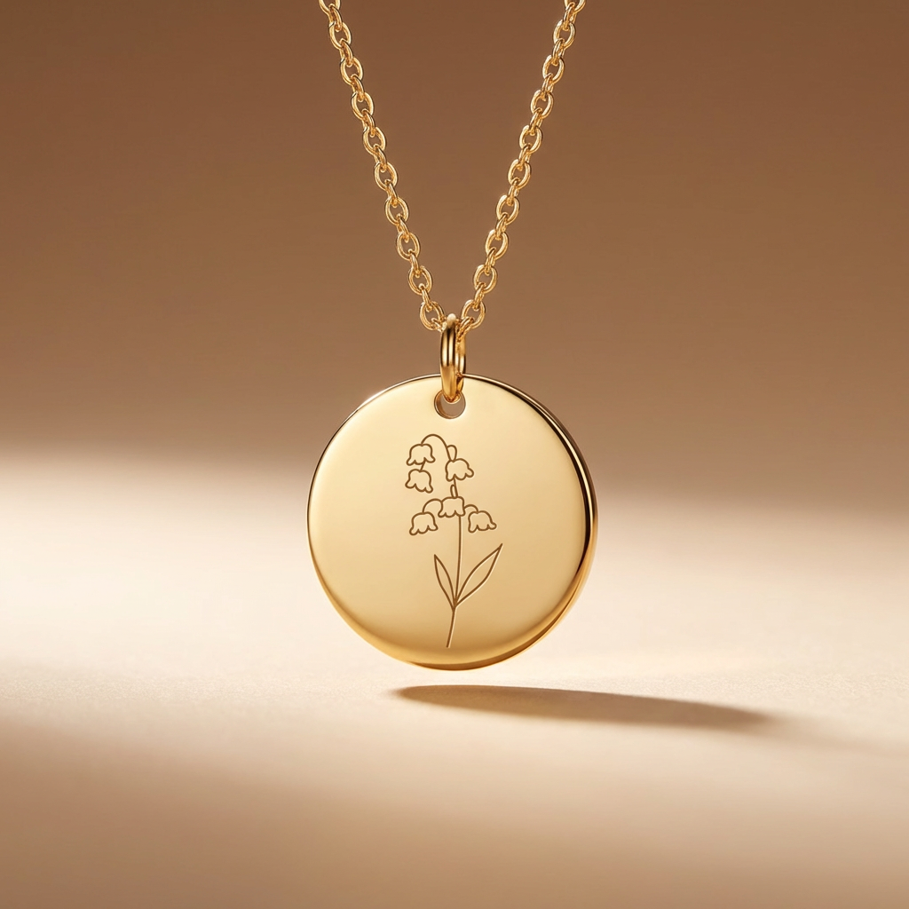 Sofia's Birth Flower Pendant | 18K Gold