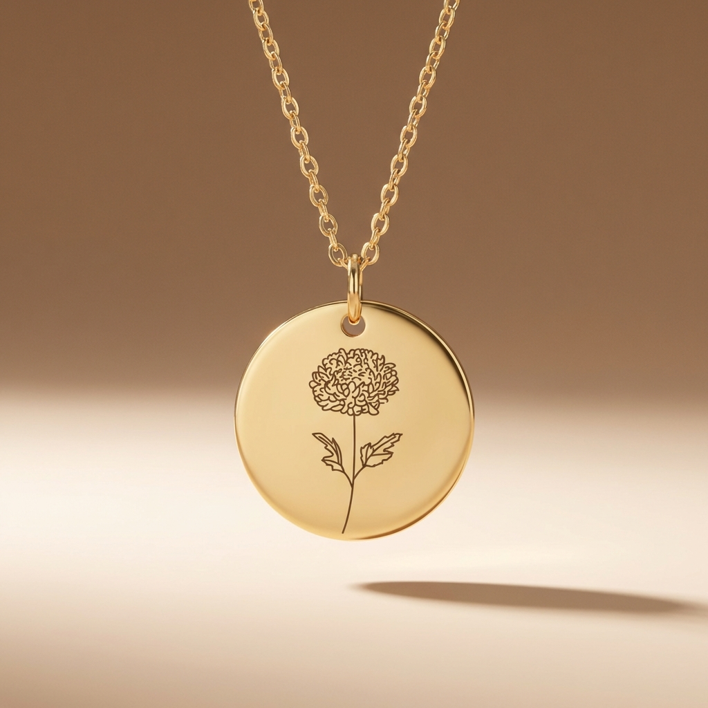 Sofia's Birth Flower Pendant | 18K Gold