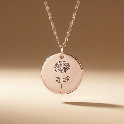 Sofia's Birth Flower Pendant | 18K Gold