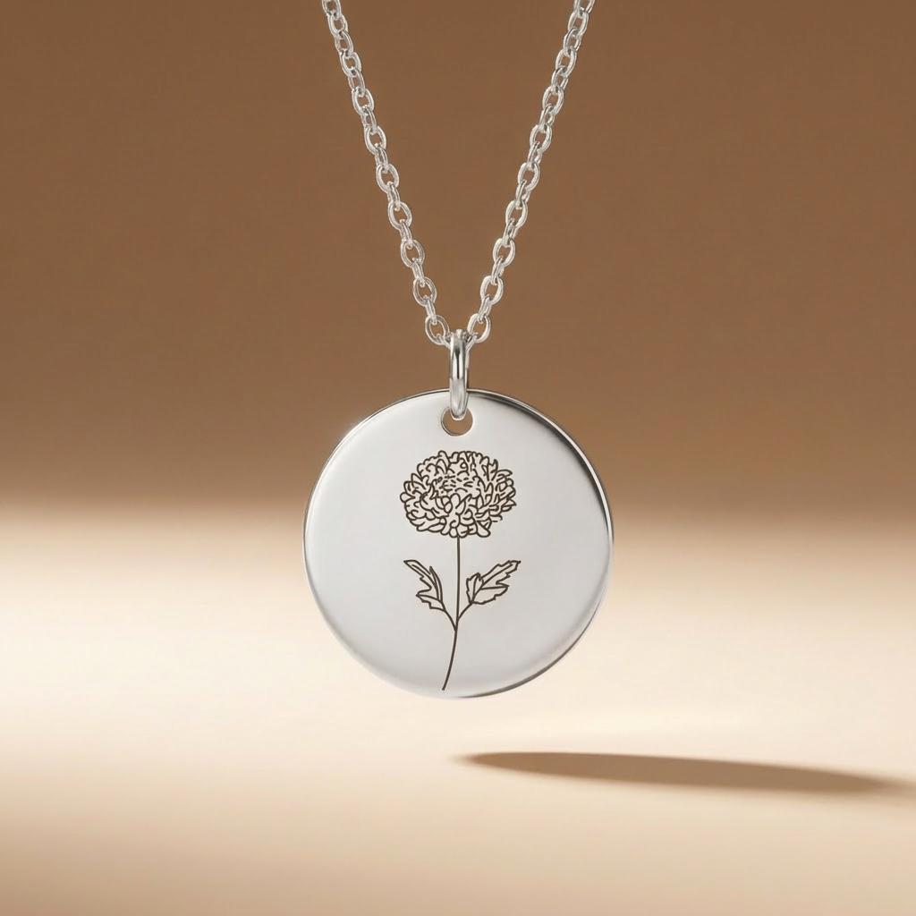 Sofia's Birth Flower Pendant | 18K Gold