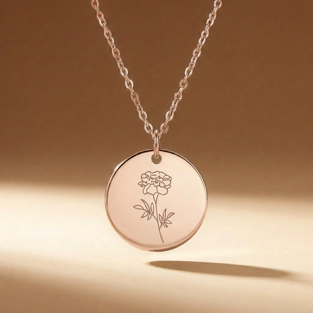 Sofia's Birth Flower Pendant | 18K Gold