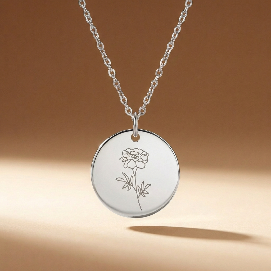 Sofia's Birth Flower Pendant | 18K Gold