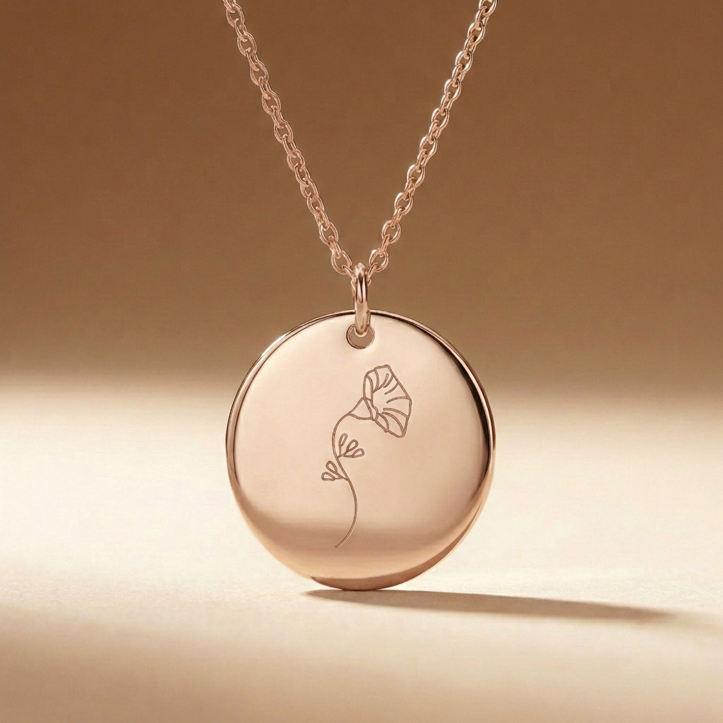 Sofia's Birth Flower Pendant | 18K Gold