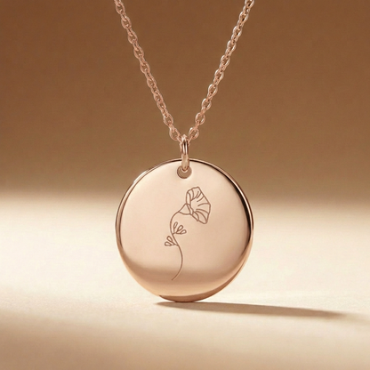 Sofia's Birth Flower Pendant | 18K Gold