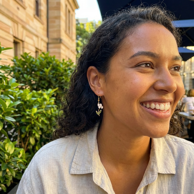 Customer wearing jewelry