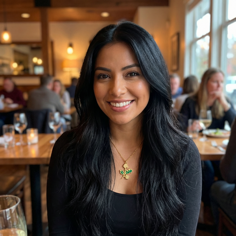 Customer wearing jewelry