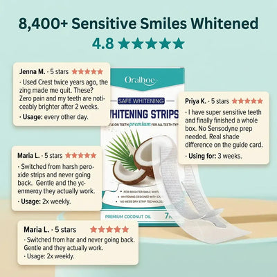 Oralhoe Coconut Oil Whitening Strips