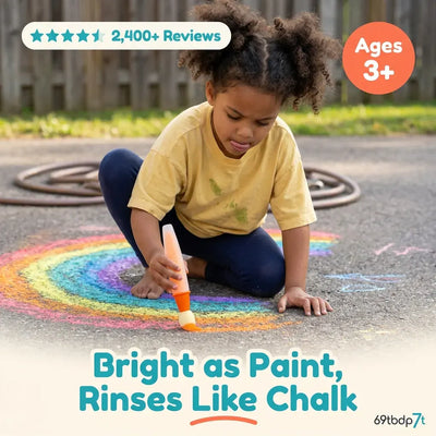 Sidewalk Chalk Paint Brushes (6 colors set)