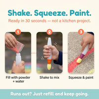 Sidewalk Chalk Paint Brushes (6 colors set)
