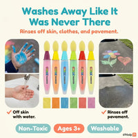 Sidewalk Chalk Paint Brushes (6 colors set)